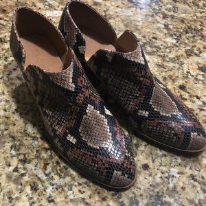 Madewell Snakeprint Ankle Boots